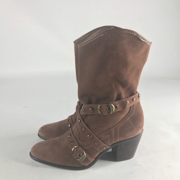 Hetane Brazil Suede Western Boots Women’s Size 8 - Picture 1 of 12